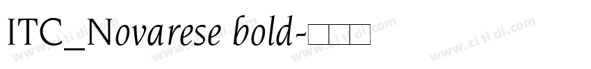 ITC_Novarese bold字体转换